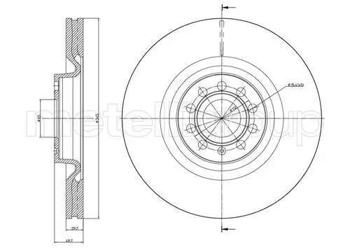 Bremsscheibe Vorderachse METELLI 23-0851C
