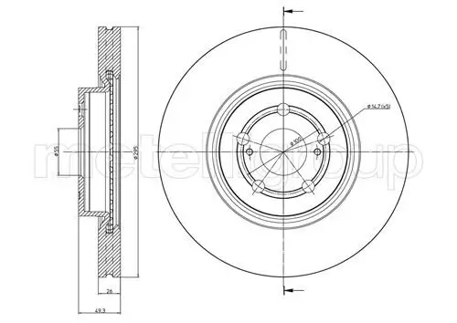Bremsscheibe Vorderachse METELLI 23-0854C