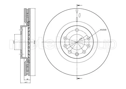 Bremsscheibe Vorderachse METELLI 23-0860C