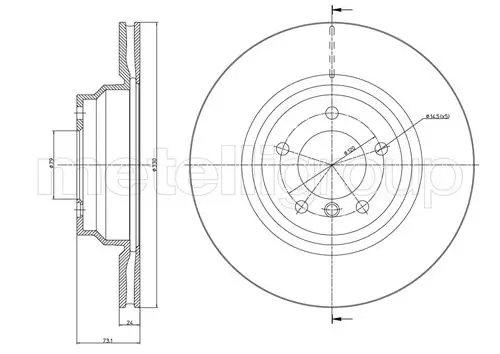 Bremsscheibe METELLI 23-0872C