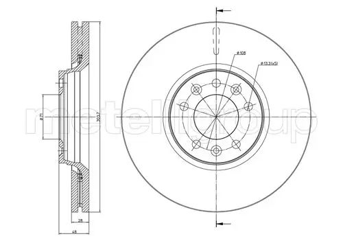 Bremsscheibe METELLI 23-0886C