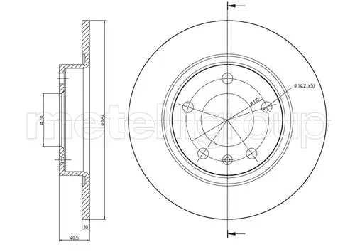 Bremsscheibe Hinterachse METELLI 23-0890C Bild Bremsscheibe Hinterachse METELLI 23-0890C