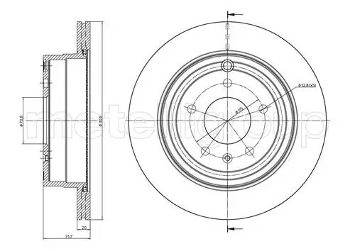 Bremsscheibe Hinterachse METELLI 23-0893C