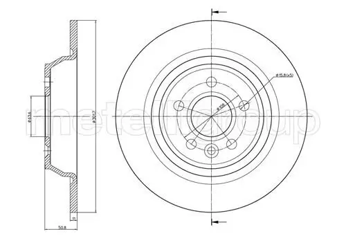 Bremsscheibe Hinterachse METELLI 23-0897C Bild Bremsscheibe Hinterachse METELLI 23-0897C