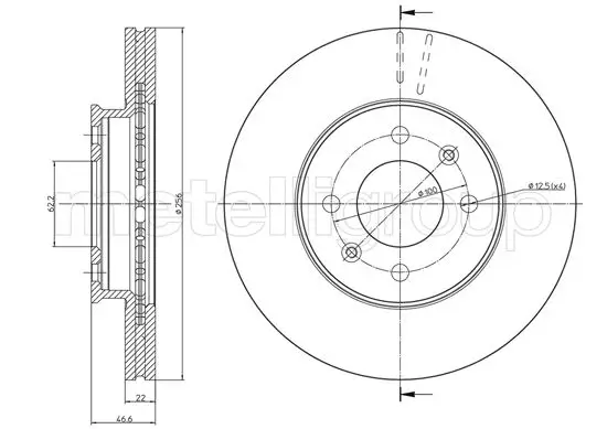 Bremsscheibe Vorderachse METELLI 23-0930C Bild Bremsscheibe Vorderachse METELLI 23-0930C