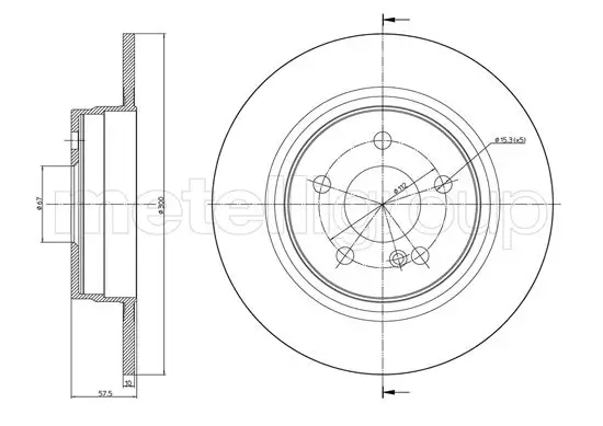 Bremsscheibe Hinterachse METELLI 23-0938C Bild Bremsscheibe Hinterachse METELLI 23-0938C