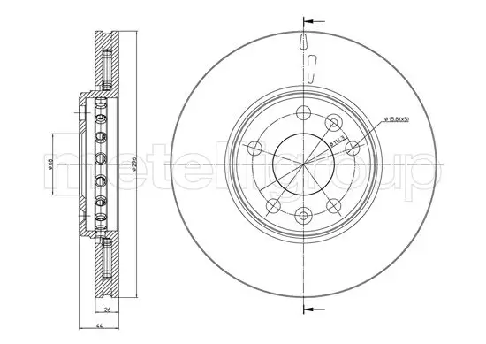 Bremsscheibe Vorderachse METELLI 23-0942C