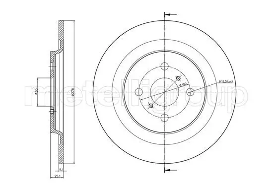 Bremsscheibe Hinterachse METELLI 23-0947C