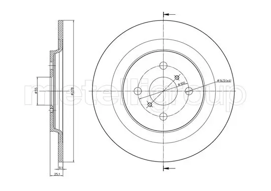 Bremsscheibe Hinterachse METELLI 23-0947C