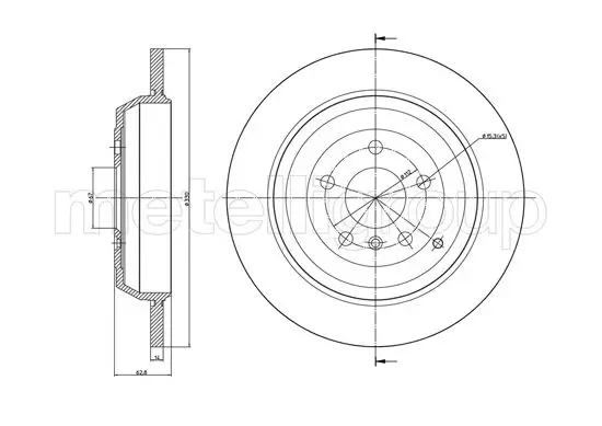 Bremsscheibe Hinterachse METELLI 23-1011C