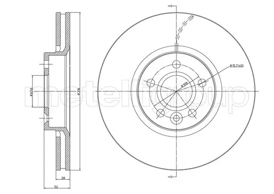 Bremsscheibe METELLI 23-1181C