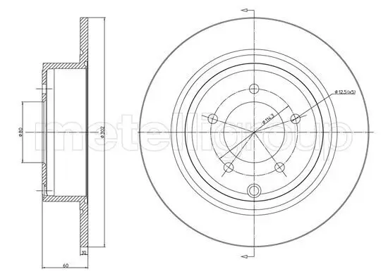 Bremsscheibe Hinterachse METELLI 23-1223C Bild Bremsscheibe Hinterachse METELLI 23-1223C