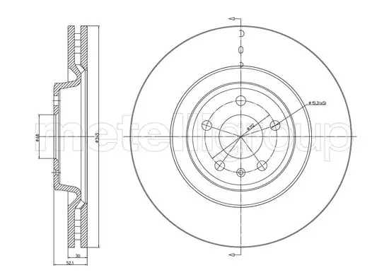 Bremsscheibe METELLI 23-1250C