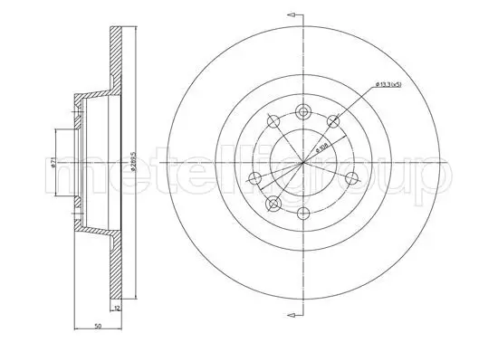 Bremsscheibe Hinterachse METELLI 23-1340C Bild Bremsscheibe Hinterachse METELLI 23-1340C