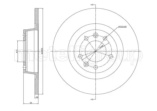 Bremsscheibe Hinterachse METELLI 23-1340C
