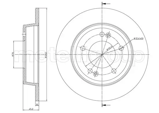 Bremsscheibe Hinterachse METELLI 23-1440C