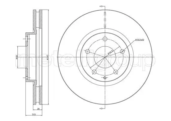 Bremsscheibe METELLI 23-1455C