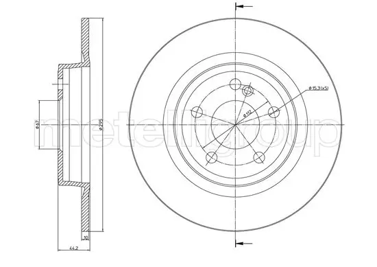 Bremsscheibe Hinterachse METELLI 23-1463C Bild Bremsscheibe Hinterachse METELLI 23-1463C