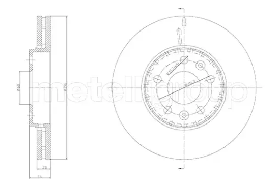 Bremsscheibe Vorderachse METELLI 23-1793C Bild Bremsscheibe Vorderachse METELLI 23-1793C