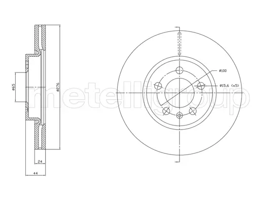 Bremsscheibe Vorderachse METELLI 23-1842C Bild Bremsscheibe Vorderachse METELLI 23-1842C