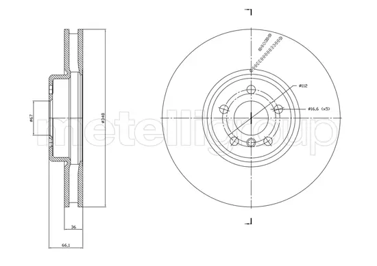 Bremsscheibe METELLI 23-1867C