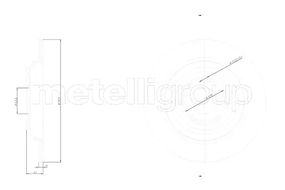 Bremsscheibe Hinterachse METELLI 23-1879C