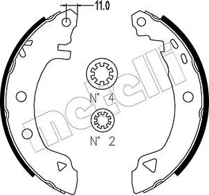 Bremsbackensatz Hinterachse METELLI 53-0002 Bild Bremsbackensatz Hinterachse METELLI 53-0002