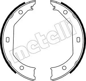 Bremsbackensatz, Feststellbremse Hinterachse METELLI 53-0017