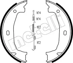 Bremsbackensatz, Feststellbremse Hinterachse METELLI 53-0018K