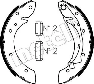 Bremsbackensatz Hinterachse METELLI 53-0023