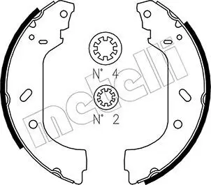 Bremsbackensatz METELLI 53-0074 Bild Bremsbackensatz METELLI 53-0074