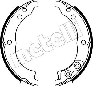 Bremsbackensatz, Feststellbremse Hinterachse METELLI 53-0089