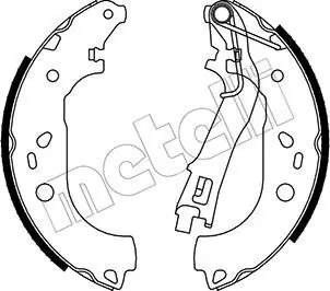 Bremsbackensatz Hinterachse METELLI 53-0099 Bild Bremsbackensatz Hinterachse METELLI 53-0099