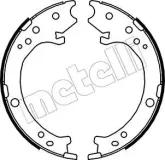 Bremsbackensatz, Feststellbremse Hinterachse METELLI 53-0161