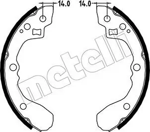 Bremsbackensatz Hinterachse METELLI 53-0217