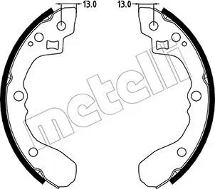 Bremsbackensatz Hinterachse METELLI 53-0220