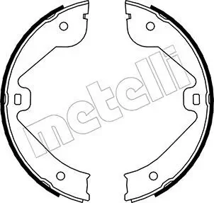 Bremsbackensatz, Feststellbremse Hinterachse METELLI 53-0244