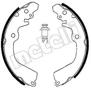Bremsbackensatz Hinterachse METELLI 53-0257 Bild Bremsbackensatz Hinterachse METELLI 53-0257