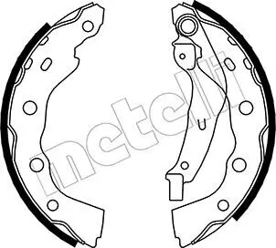 Bremsbackensatz Hinterachse METELLI 53-0259 Bild Bremsbackensatz Hinterachse METELLI 53-0259