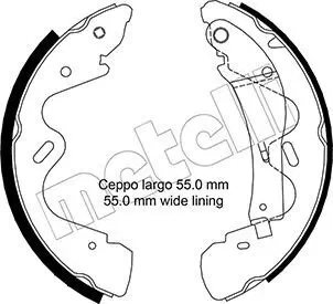 Bremsbackensatz METELLI 53-0291