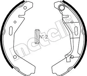 Bremsbackensatz Hinterachse METELLI 53-0318 Bild Bremsbackensatz Hinterachse METELLI 53-0318