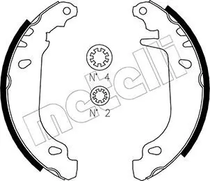 Bremsbackensatz Hinterachse METELLI 53-0345 Bild Bremsbackensatz Hinterachse METELLI 53-0345
