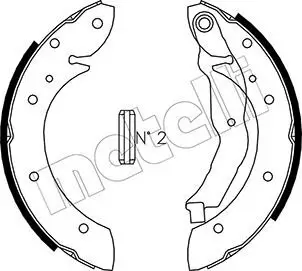 Bremsbackensatz METELLI 53-0351