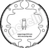 Bremsbackensatz, Feststellbremse Hinterachse METELLI 53-0444