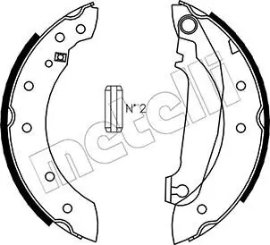 Bremsbackensatz Hinterachse METELLI 53-0476