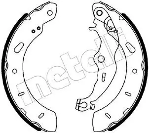Bremsbackensatz Hinterachse METELLI 53-0563 Bild Bremsbackensatz Hinterachse METELLI 53-0563