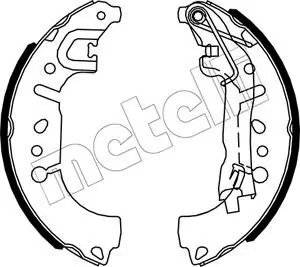 Bremsbackensatz Hinterachse METELLI 53-0653