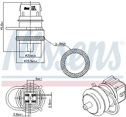 Sensor, Kühlmitteltemperatur NISSENS 207000 Bild Sensor, Kühlmitteltemperatur NISSENS 207000