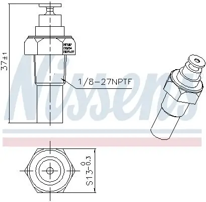 Sensor, Kühlmitteltemperatur NISSENS 207002 Bild Sensor, Kühlmitteltemperatur NISSENS 207002
