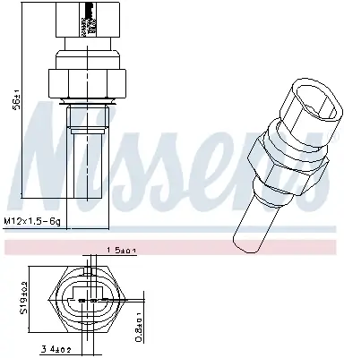 Sensor, Kühlmitteltemperatur NISSENS 207005